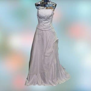 New Milano size 16 white formal 2 piece dress